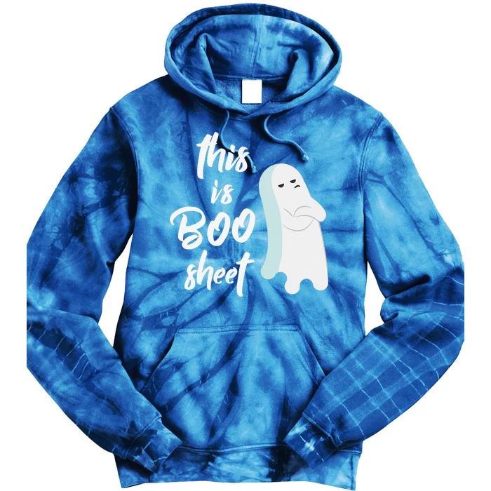 This Is Boo Sheet Funny Halloween Ghost Gift Tie Dye Hoodie