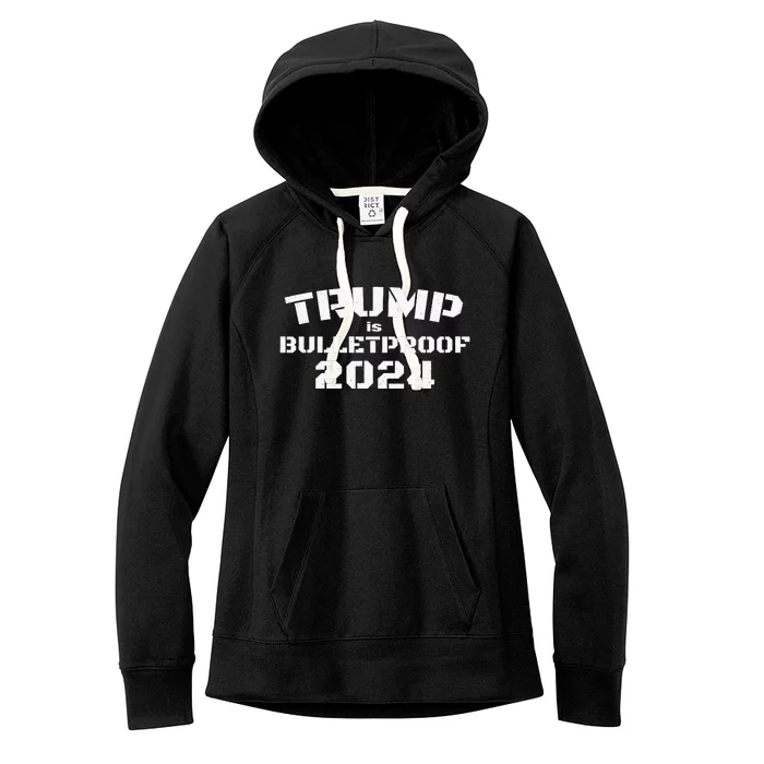 Trump Is Bulletproof 2024 Fight! Fight! Fight! Election Women's Fleece Hoodie