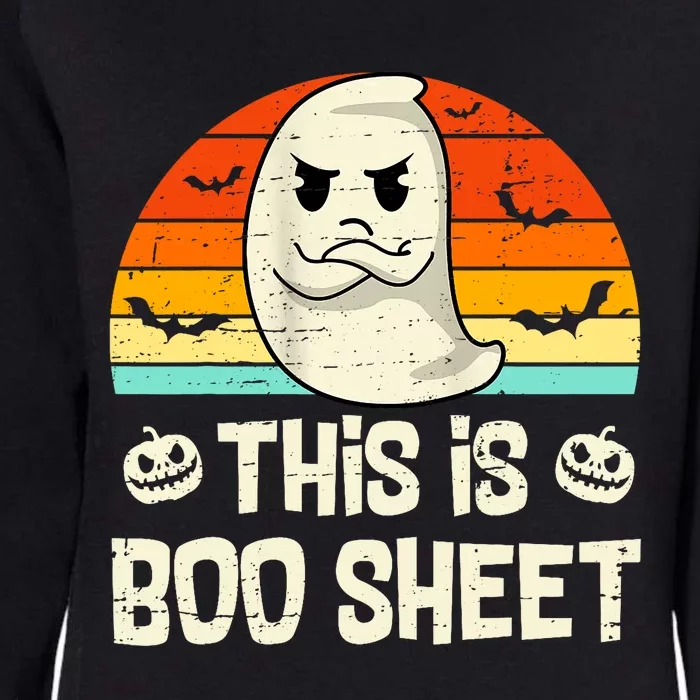 This Is Boo Sheet Ghost Retro Halloween Costume Womens California Wash Sweatshirt