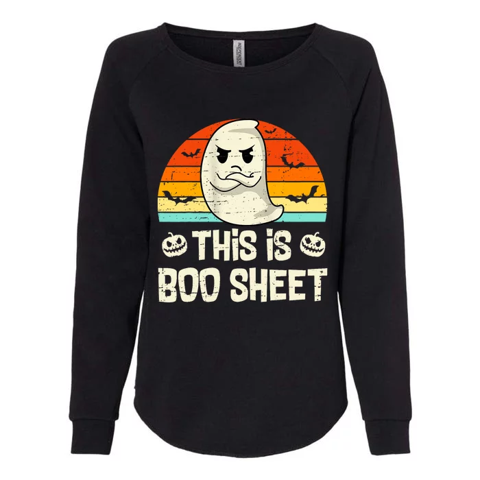 This Is Boo Sheet Ghost Retro Halloween Costume Womens California Wash Sweatshirt