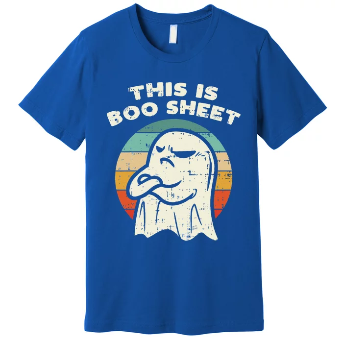 This Is Boo Sheet Ghost Retro Halloween Costume Premium T-Shirt