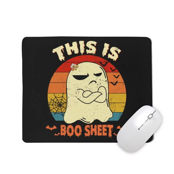 This Is Boo Sheet Ghost Halloween Costume Funny Boo Mousepad