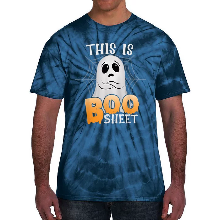 This Is Boo Sheet Cute Ghost Halloween Funny Kid Boy Girls Tie-Dye T-Shirt