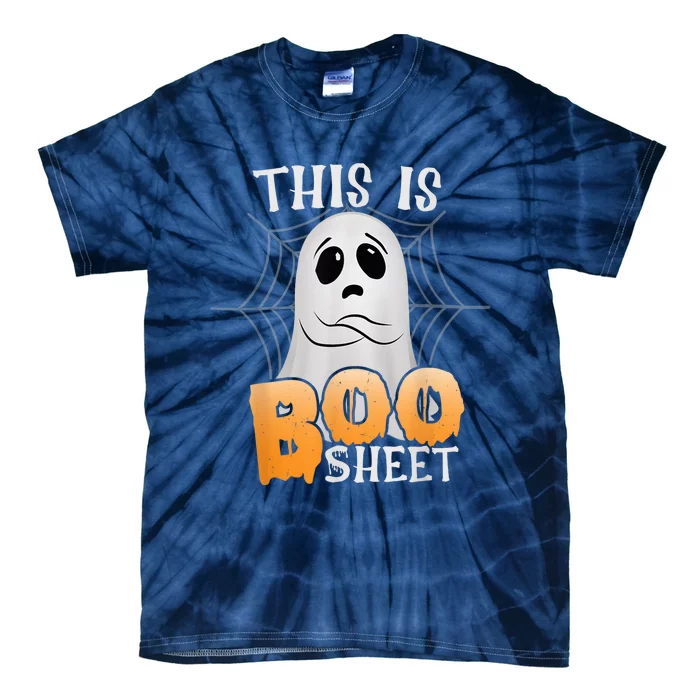 This Is Boo Sheet Cute Ghost Halloween Funny Kid Boy Girls Tie-Dye T-Shirt