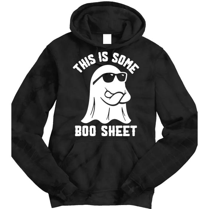 This Is Boosheet Halloween Ghost Costume Retro Groovy Tie Dye Hoodie