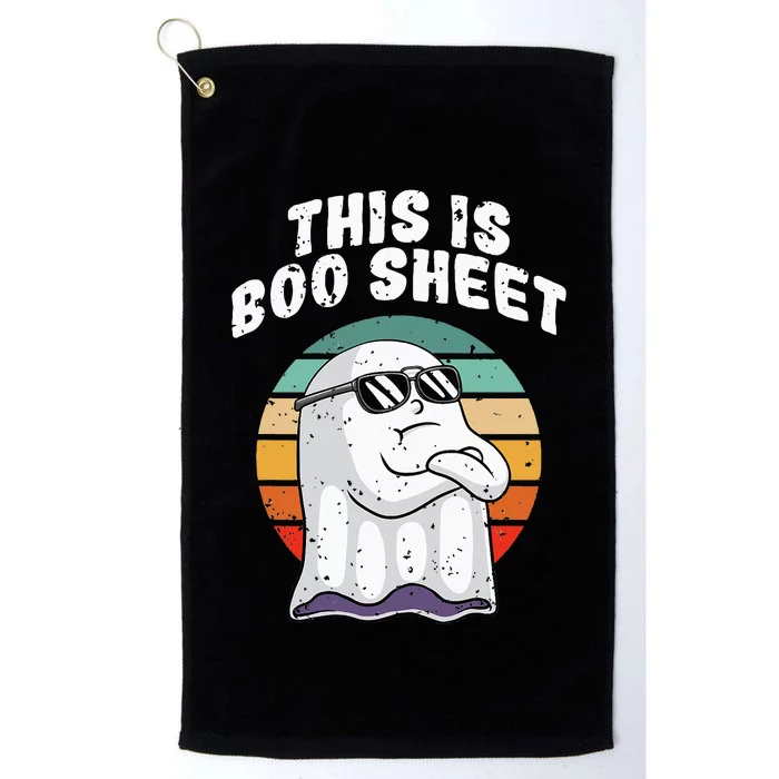 This Is Boo Sheet Funny Halloween Costume Ghost Pun Humor Platinum Collection Golf Towel