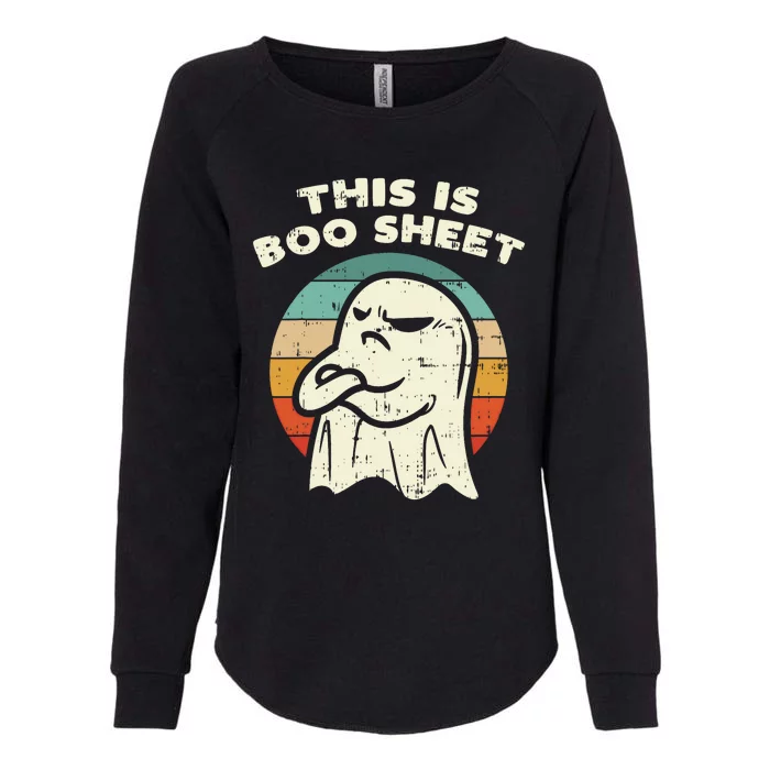 This Is Boo Sheet Ghost Retro Halloween Costume Womens California Wash Sweatshirt