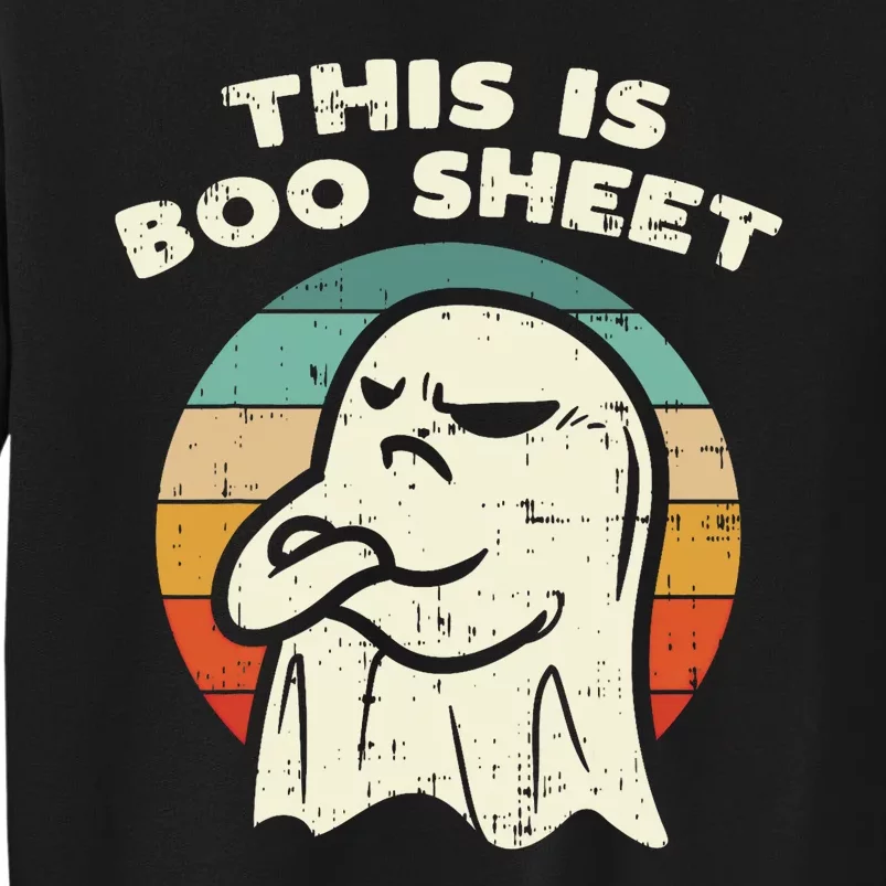 This Is Boo Sheet Ghost Retro Halloween Costume Tall Sweatshirt