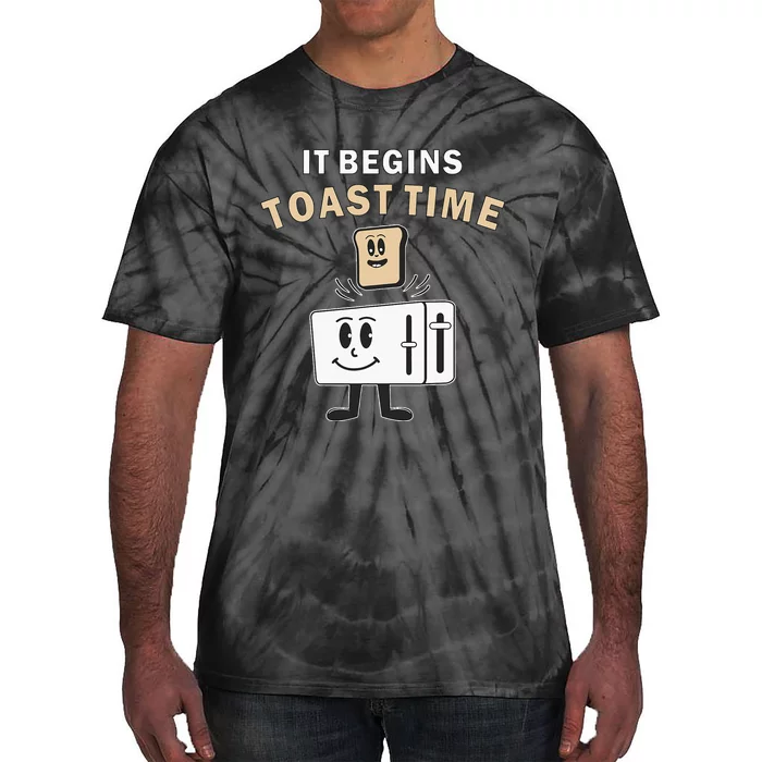 Toaster It Begins Toast Time Toast Breakfast Toast Bread Tie-Dye T-Shirt