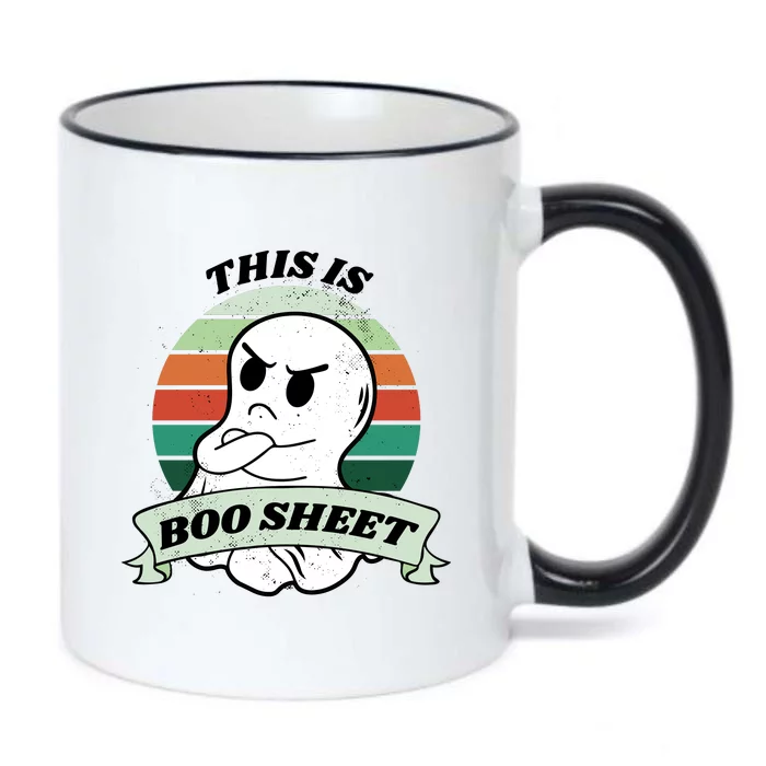 This Is Boo Sheet Cartoon Ghost Funny Halloween Black Color Changing Mug