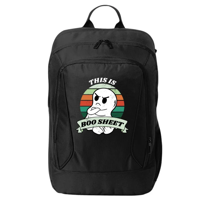 This Is Boo Sheet Cartoon Ghost Funny Halloween City Backpack