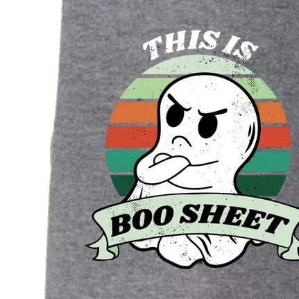 This Is Boo Sheet Cartoon Ghost Funny Halloween Doggie 3-End Fleece Hoodie