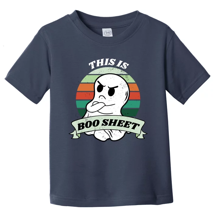 This Is Boo Sheet Cartoon Ghost Funny Halloween Toddler T-Shirt