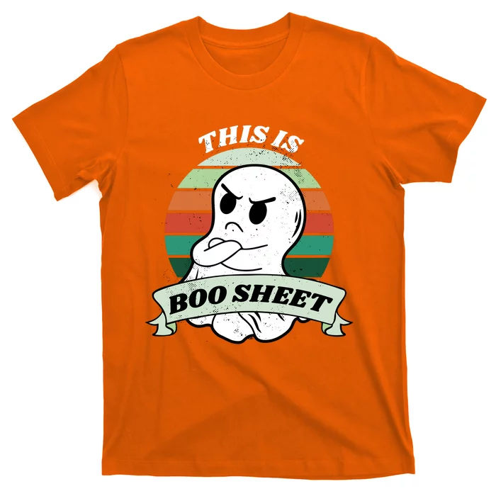 This Is Boo Sheet Cartoon Ghost Funny Halloween T-Shirt