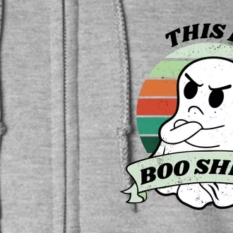 This Is Boo Sheet Cartoon Ghost Funny Halloween Full Zip Hoodie