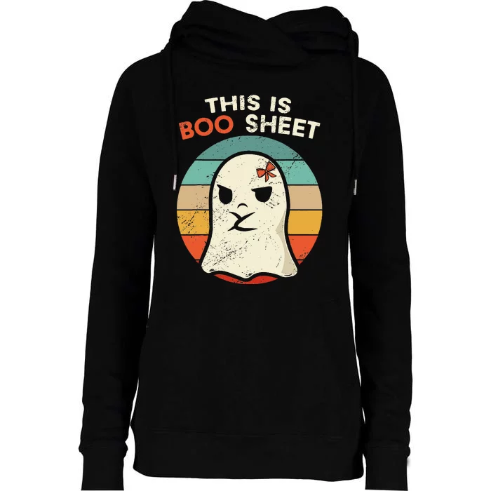 This Is Boo Sheet Funny Halloween Costumes Funny Halloween Womens Funnel Neck Pullover Hood