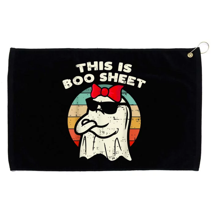 This Is Boo Sheet Ghost Retro Halloween Grommeted Golf Towel