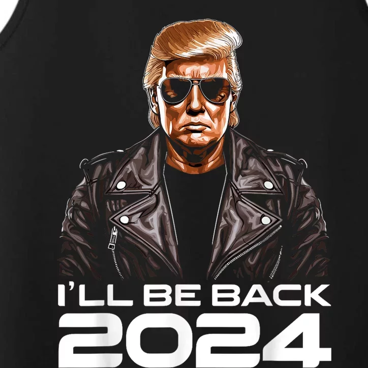 Trump Ill Be Back 2024 Funny Trump 2024 Second Presidency Performance Tank