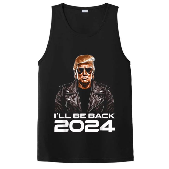 Trump Ill Be Back 2024 Funny Trump 2024 Second Presidency Performance Tank