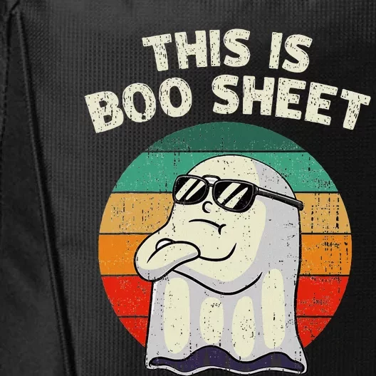 This Is Boo Sheet Ghost Retro Sunglasses Halloween City Backpack