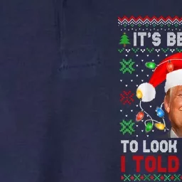 Trump It's Beginning To I Told You So Ugly Christmas Sweater Softstyle Adult Sport Polo