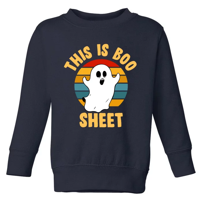 This Is Boo Sheet Funny Halloween Toddler Sweatshirt