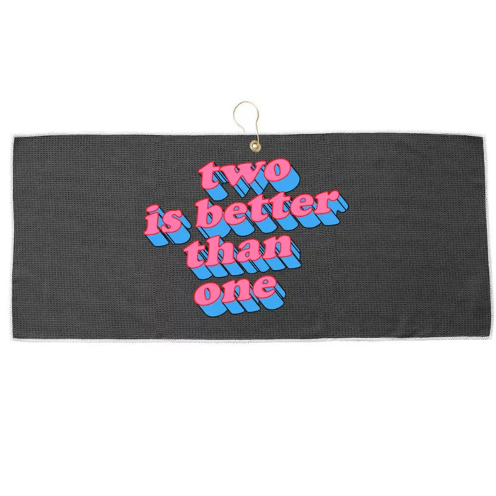 Two Is Better Than One Valentine Large Microfiber Waffle Golf Towel