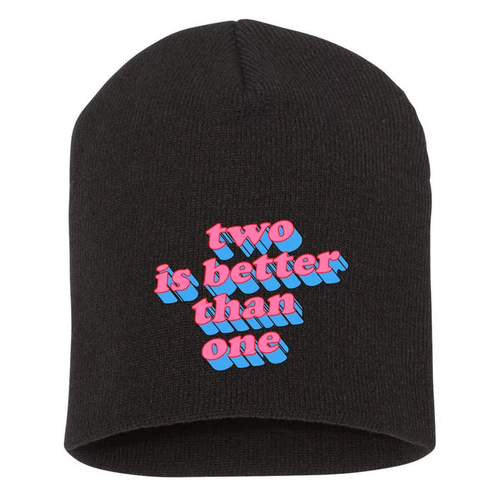 Two Is Better Than One Valentine Short Acrylic Beanie