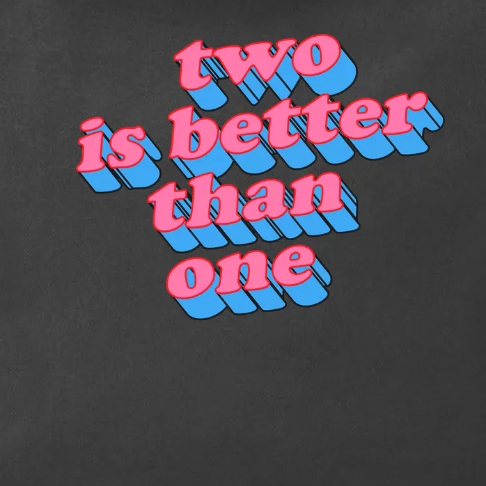 Two Is Better Than One Valentine Zip Tote Bag