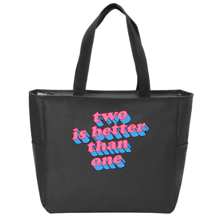 Two Is Better Than One Valentine Zip Tote Bag