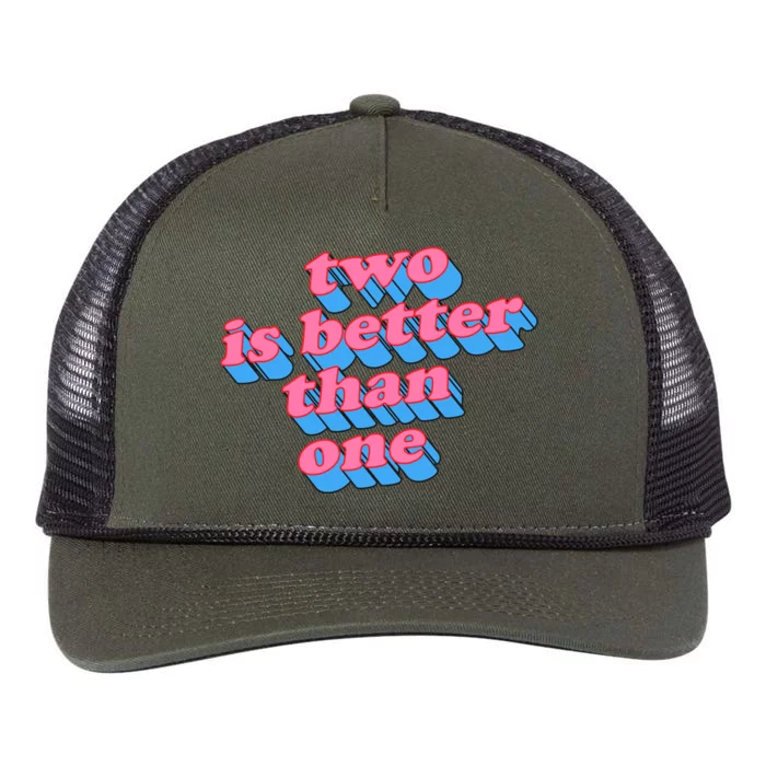 Two Is Better Than One Valentine Retro Rope Trucker Hat Cap