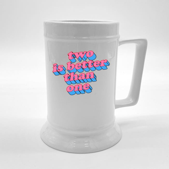 Two Is Better Than One Valentine Front & Back Beer Stein