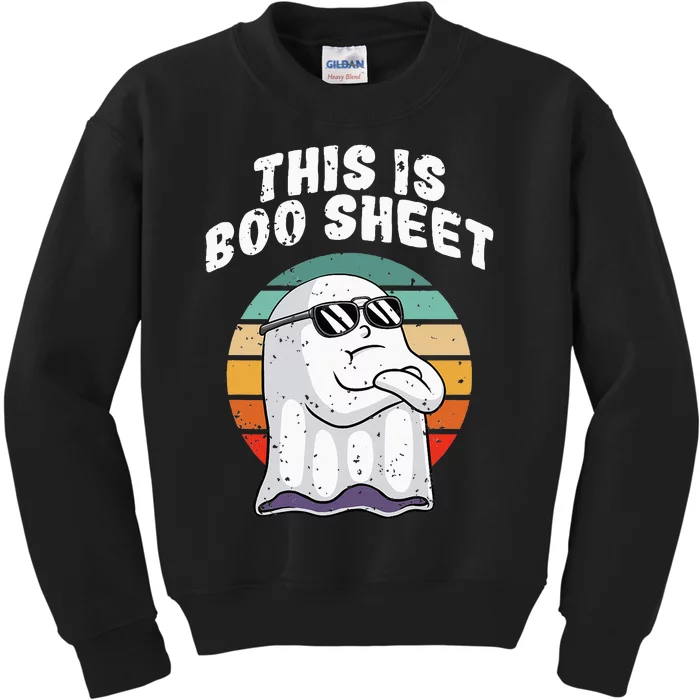 This Is Boo Sheet Funny Halloween Costume Ghost Pun Humor Kids Sweatshirt