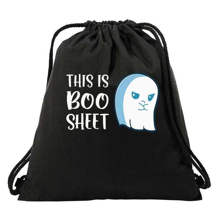 This Is Boo Sheet Funny Halloween Sayings Drawstring Bag