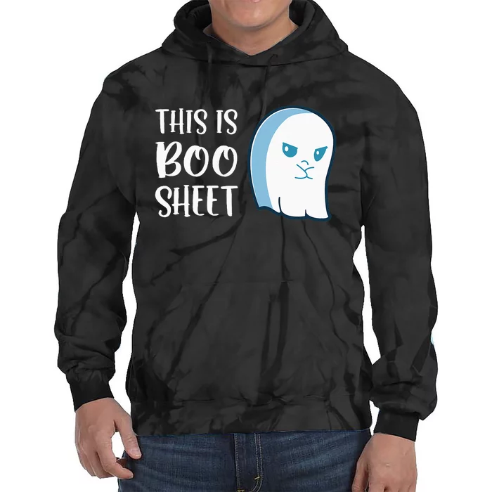 This Is Boo Sheet Funny Halloween Sayings Tie Dye Hoodie