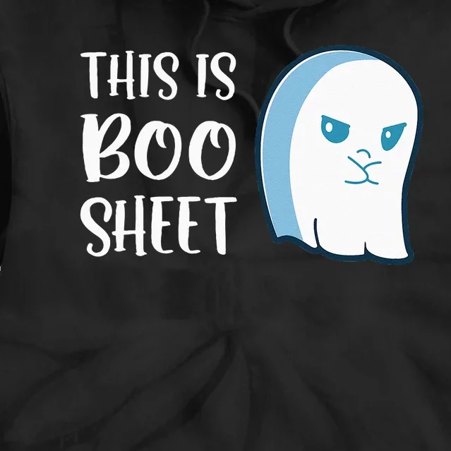 This Is Boo Sheet Funny Halloween Sayings Tie Dye Hoodie