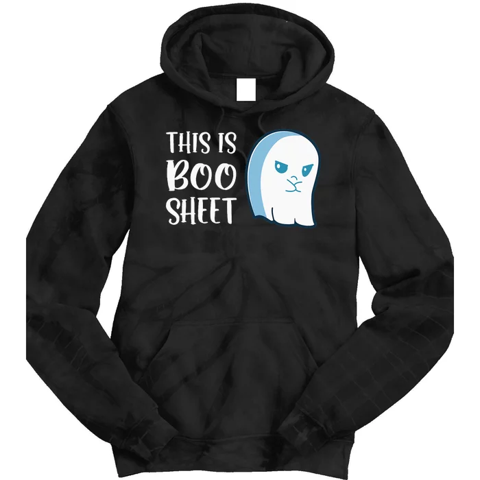 This Is Boo Sheet Funny Halloween Sayings Tie Dye Hoodie