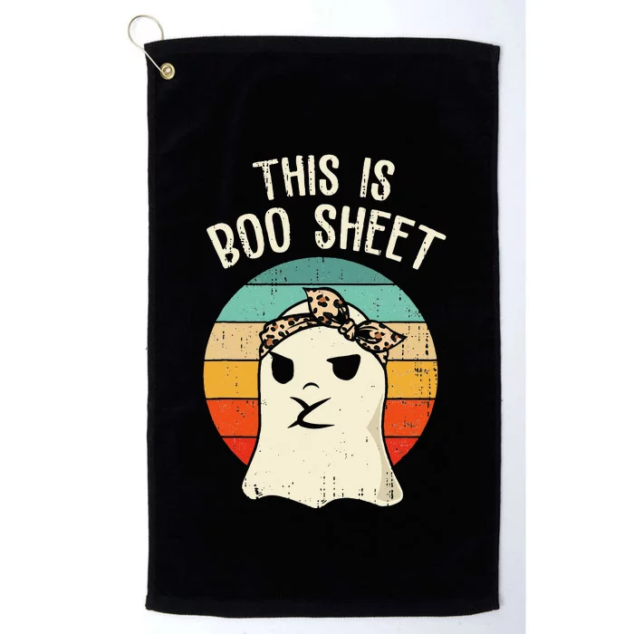 This Is Boo Sheet Ghost Retro Ghost Halloween Leopard Platinum Collection Golf Towel