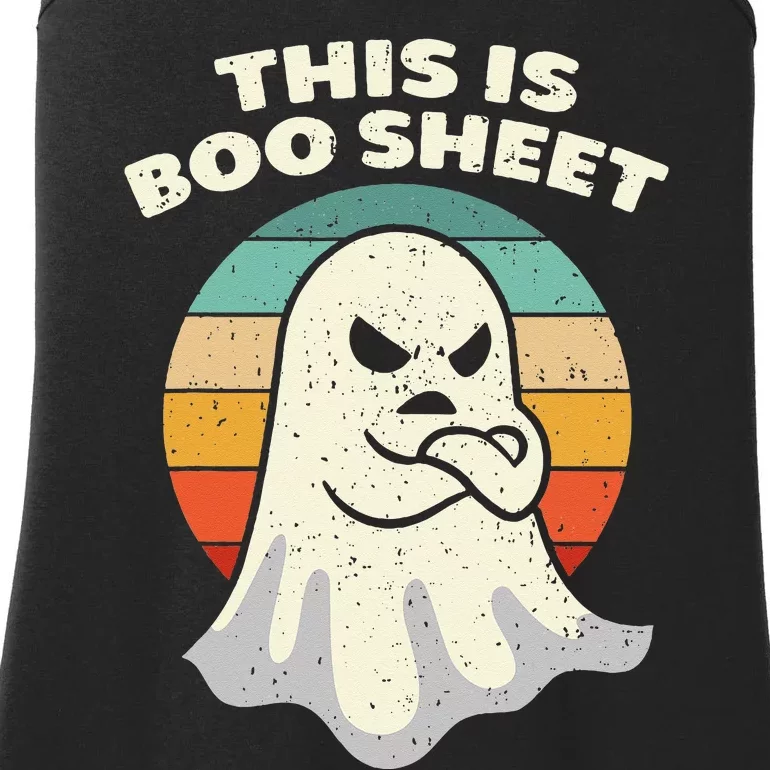 This Is Boo Sheet Ghost Retro Halloween Costume Ladies Essential Tank