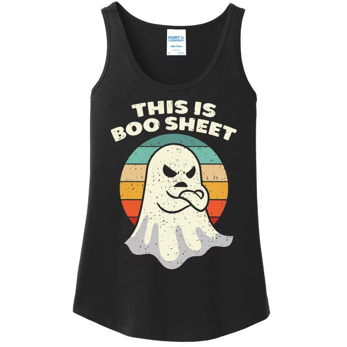 This Is Boo Sheet Ghost Retro Halloween Costume Ladies Essential Tank