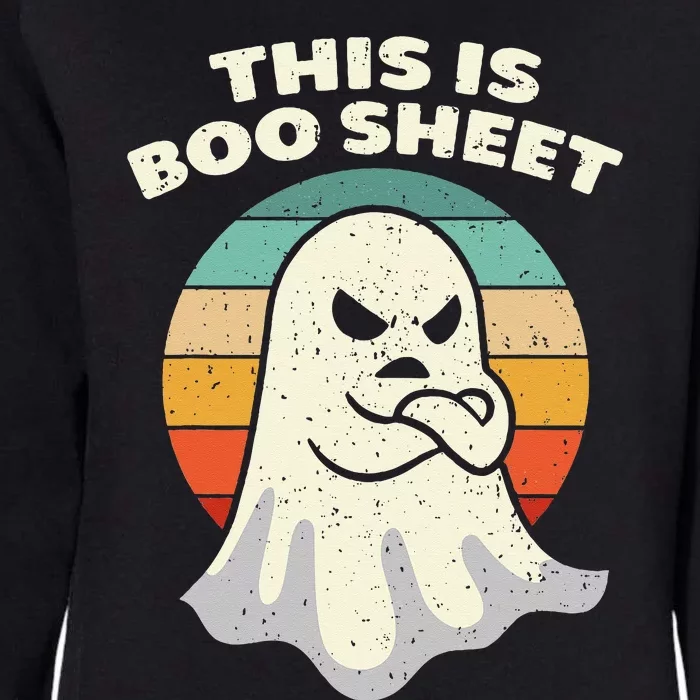 This Is Boo Sheet Ghost Retro Halloween Costume Womens California Wash Sweatshirt