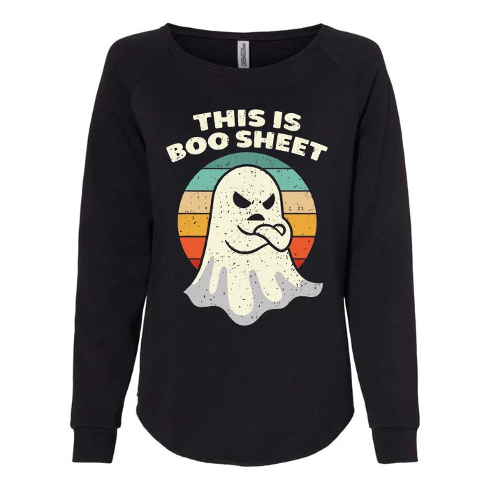 This Is Boo Sheet Ghost Retro Halloween Costume Womens California Wash Sweatshirt