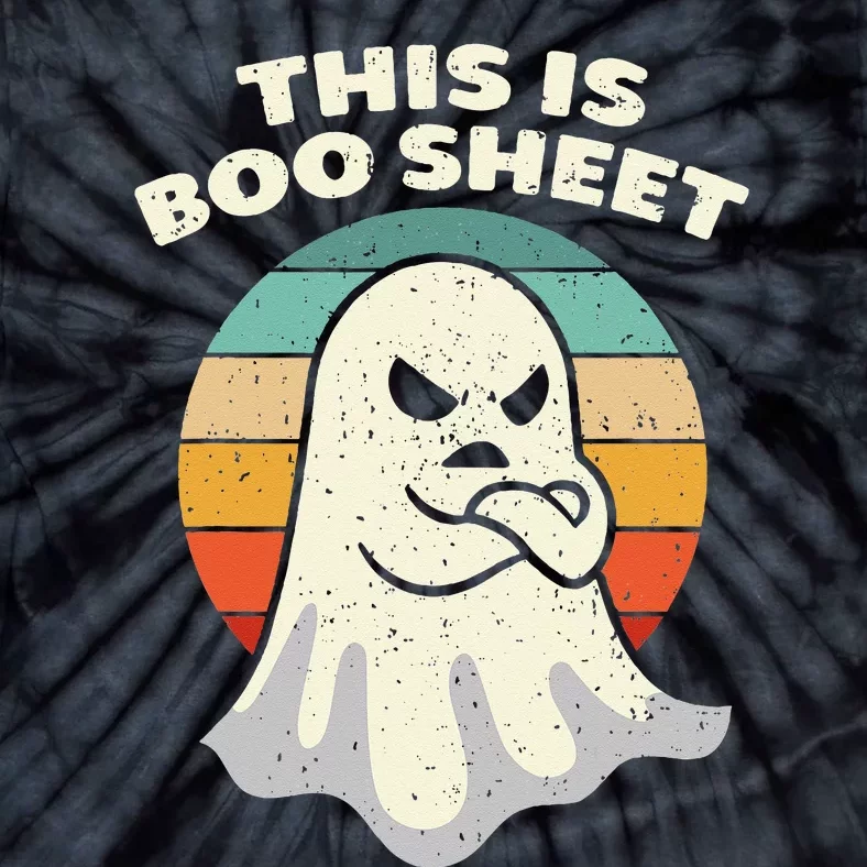 This Is Boo Sheet Ghost Retro Halloween Costume Tie-Dye T-Shirt