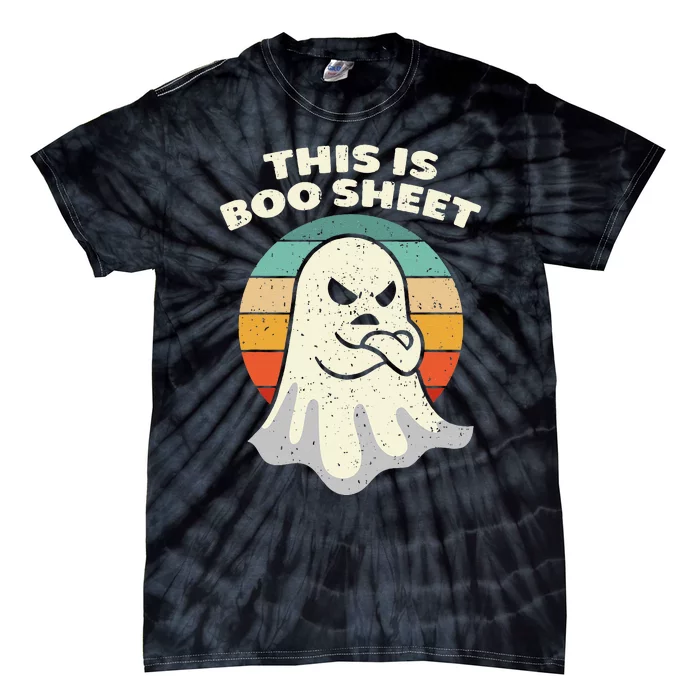 This Is Boo Sheet Ghost Retro Halloween Costume Tie-Dye T-Shirt