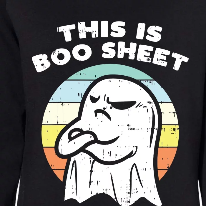 This Is Boo Sheet Ghost Retro Halloween Costume Womens California Wash Sweatshirt