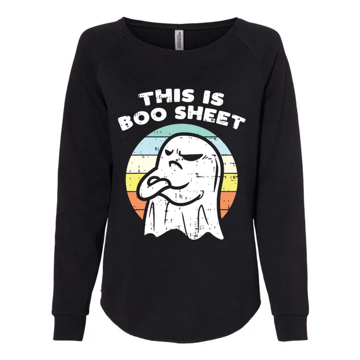 This Is Boo Sheet Ghost Retro Halloween Costume Womens California Wash Sweatshirt