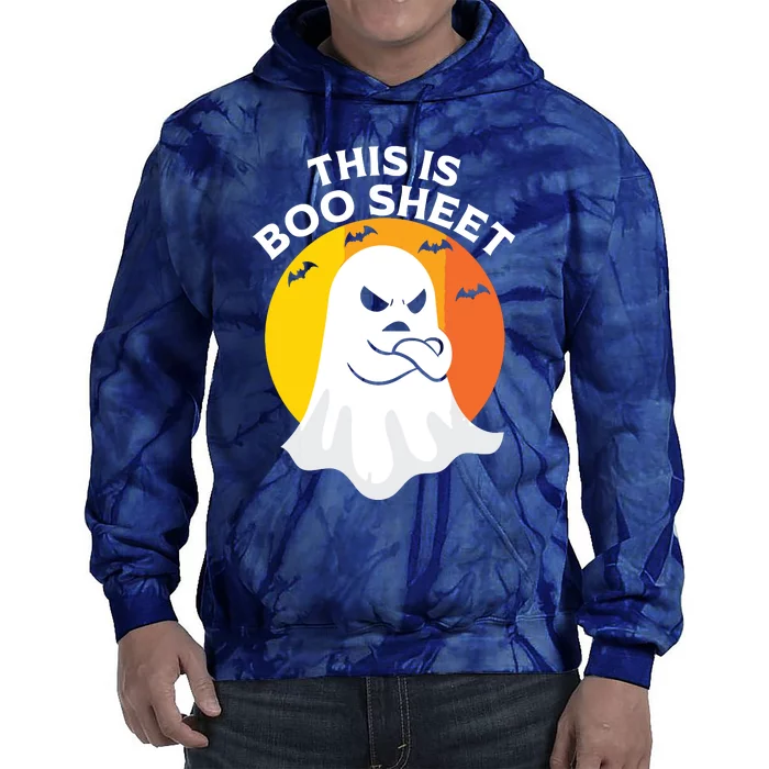 This Is Boo Sheet Ghost Retro Halloween Costume Tie Dye Hoodie