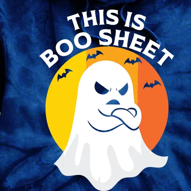 This Is Boo Sheet Ghost Retro Halloween Costume Tie Dye Hoodie