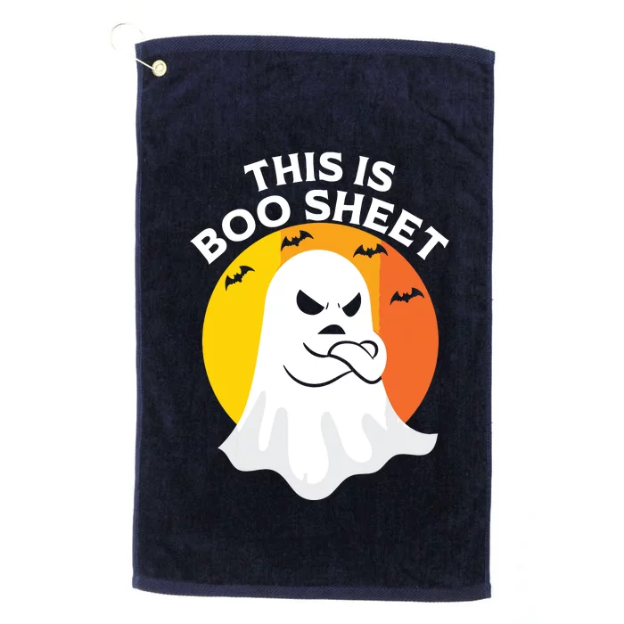 This Is Boo Sheet Ghost Retro Halloween Costume Platinum Collection Golf Towel