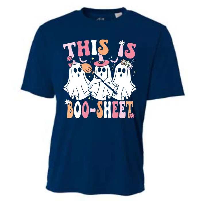 This Is Boosheet Halloween Ghost Costume Retro Groovy Cooling Performance Crew T-Shirt